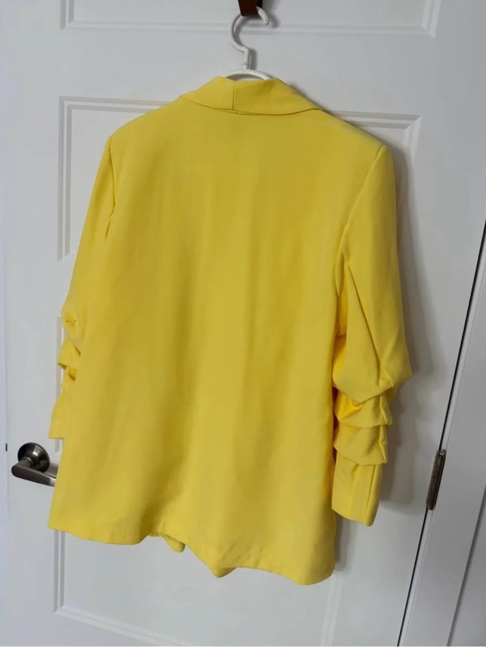The North Face Yellow Open-Front Shawl Collar Blazer - Picture 3 of 4